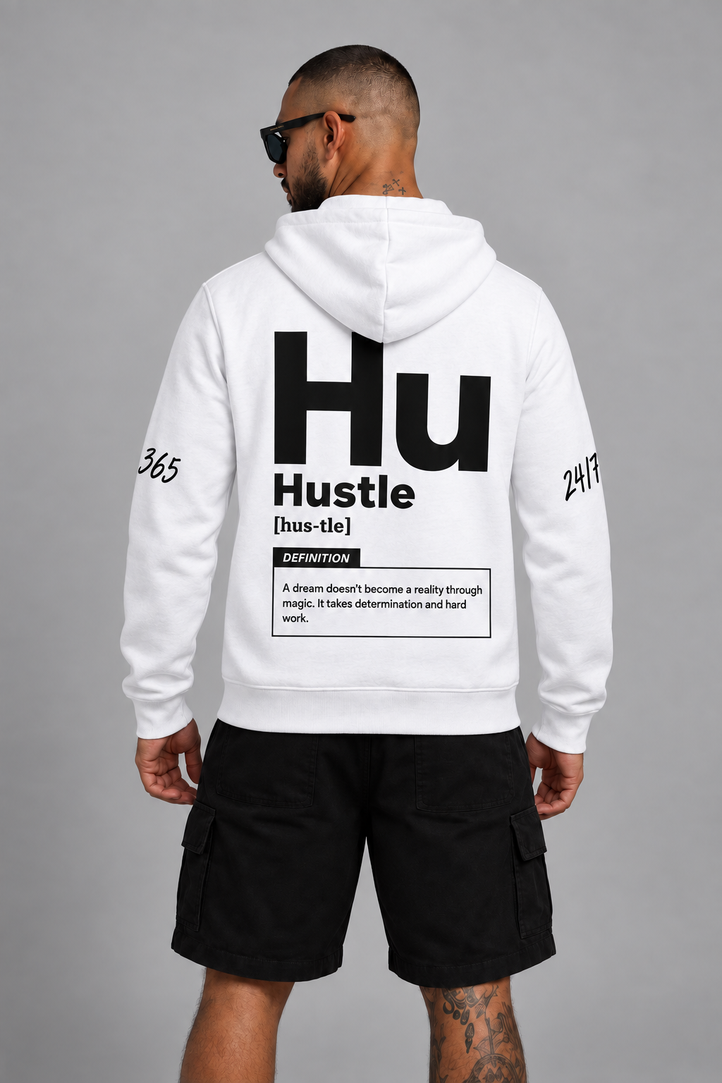 Different HSL Hustle худи — детайл на принт