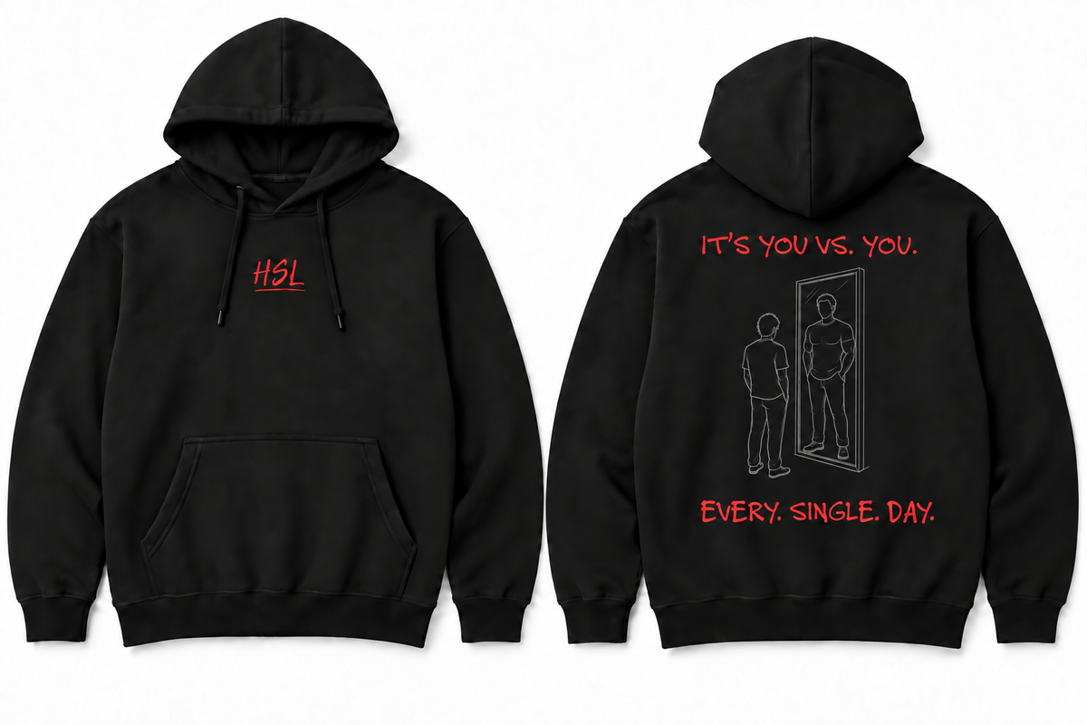 Different HSL It's You vs You худи — гръб с послание